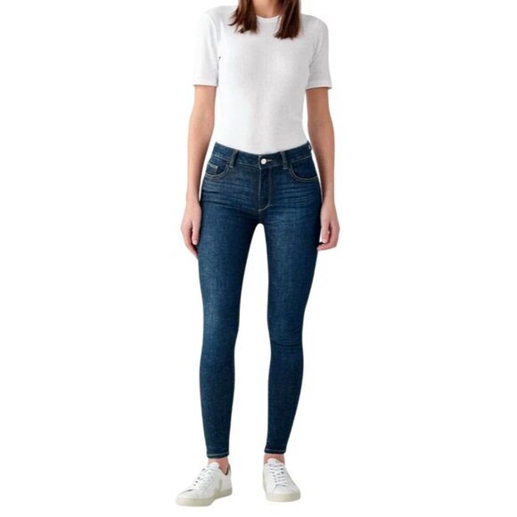DL1961 Wooster Womens Skinny Jeans Size 23 Dark Wash Stretch Denim Florence Mid - Picture 4 of 11